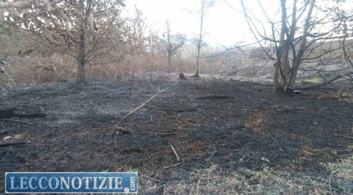 Calolzio. Ennesimo incendio sul lungo fiume, questa volta al Lavello