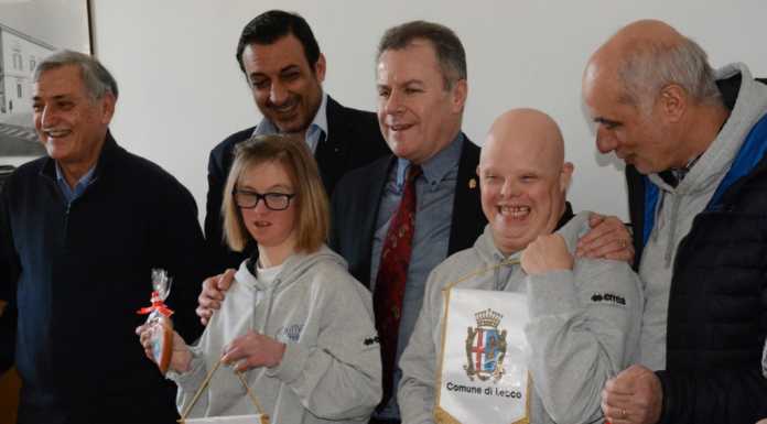 Lecco saluta Chiara e Mauro in partenza per le Special Olympics