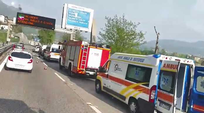 Incidente in ‘super’ all’altezza di Isella: code in direzione Lecco