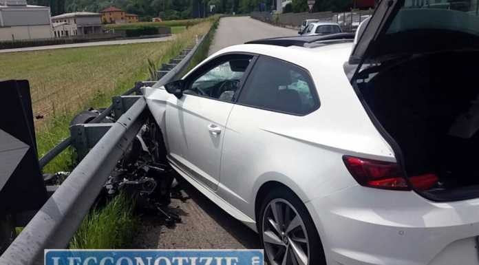 Olginate. Frontale auto moto: biker finisce all’ospedale, è grave