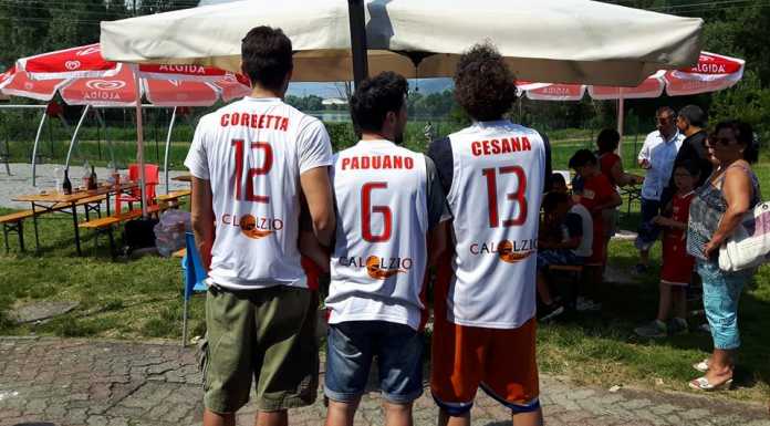 Basket. Calolzio, festa e saluti. Via Paduano, Cesana e Corbetta