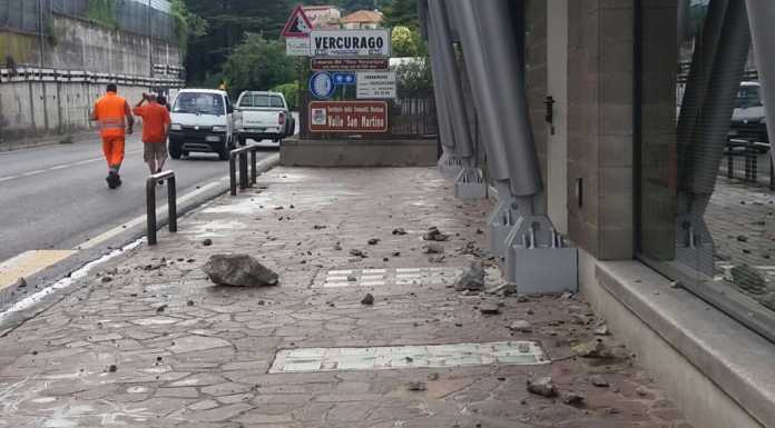 Chiusa la LC-BG a Vercurago dopo il distacco di alcuni massi