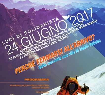 Erve. ‘Luci di solidarietà’, la salita al Magnodeno in ricordo di Merelli