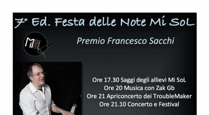 Venerdì di musica in piazza con la Festa delle Note del MI SOL