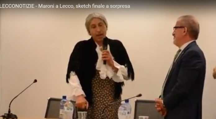 A Lecco, sketch finale a sorpresa per il presidente Maroni