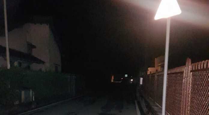 Calolzio. La frazione di Rossino al buio, lampioni spenti da 3 giorni
