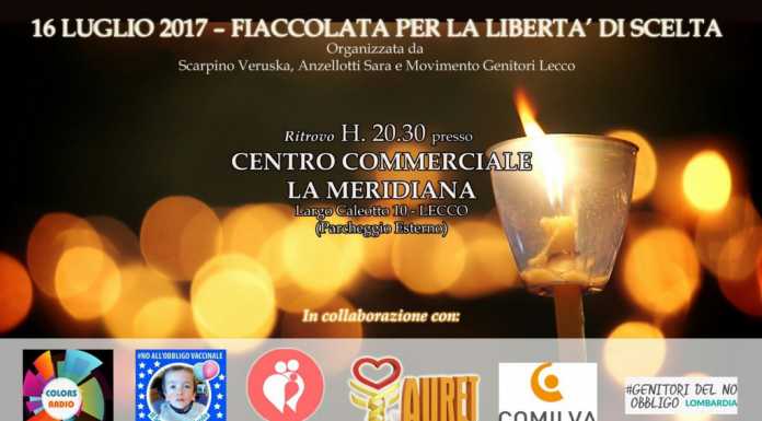 Lecco: una fiaccolata contro i vaccini obbligatori