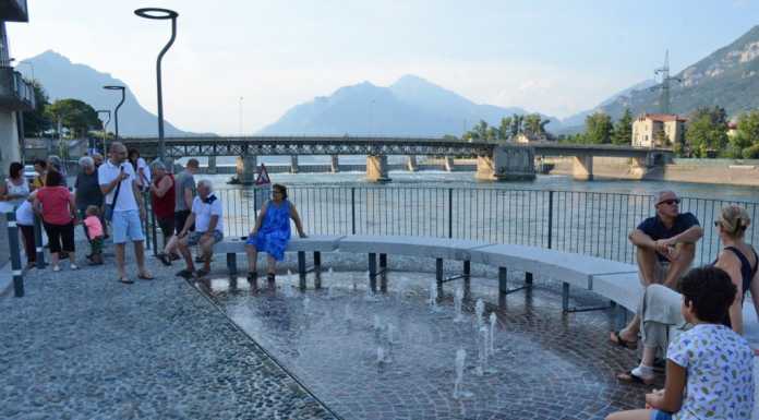 Olginate, guasto alla fontana, lavori in Piazza Garibaldi