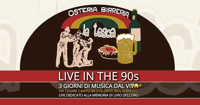 La Tasca rivive in “Live in the 90s”, tre giorni di musica dal vivo