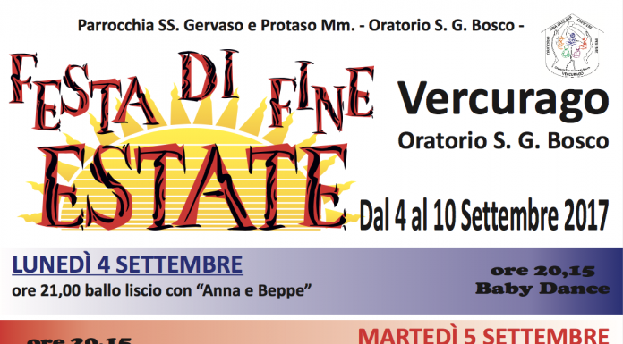 Vercurago, dal 4 al 10 settembre torna la “Festa di fine estate”