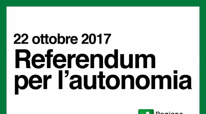 Lierna e il referendum di ottobre: “Sì al regionalismo differenziato”