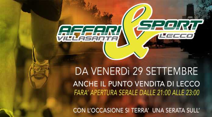 Affari&sport Lecco apre anche il venerdì sera, un’occasione da non perdere