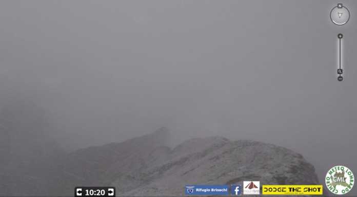 Ciao ciao caldo africano, al Grignone è arrivata la neve