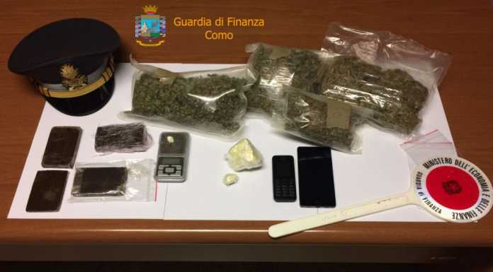 Fermato con 300 grammi di ‘hashish”, arrestato dalla GdF