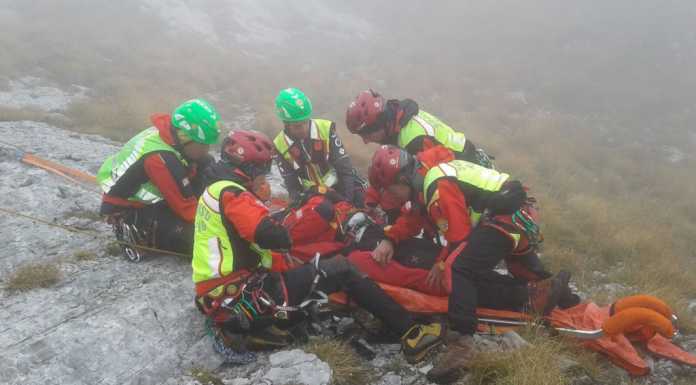 Esercitazione sul Grignone per il soccorso alpino della Valsassina