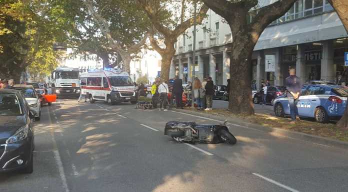 Incidente in moto sul lungolago: ferito un 48enne, traffico in tilt