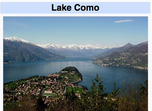 Lago di Como e vista sulle Grigne, un’imprecisione su Wikipedia English
