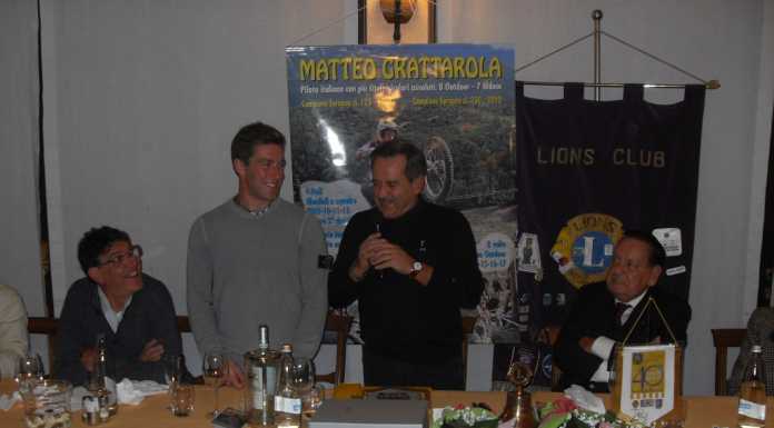 Grattarola, il pluricampione italiano di trial ospite dei Lions Valsassina