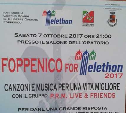 Foppenico for Telethon. Sabato l’evento benefico all’oratorio