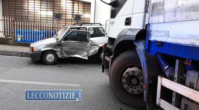 Garlate. Camion ‘investe’ una panda, spavento per un 20enne
