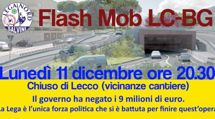 Lecco-Bergamo. Lunedì sera il Flash Mob della Lega Nord