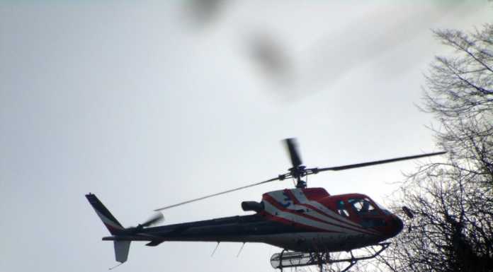Monte Marenzo. Elicottero a Santa Margherita, nessun ferito, sono solo lavori