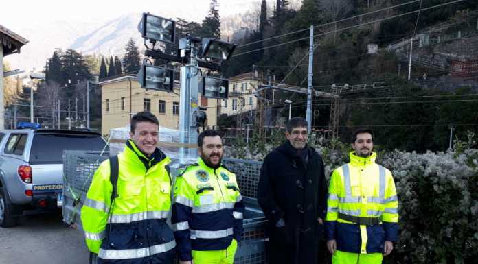 Bellano: grazie al bando, acquistata una torre faro per la Protezione Civile