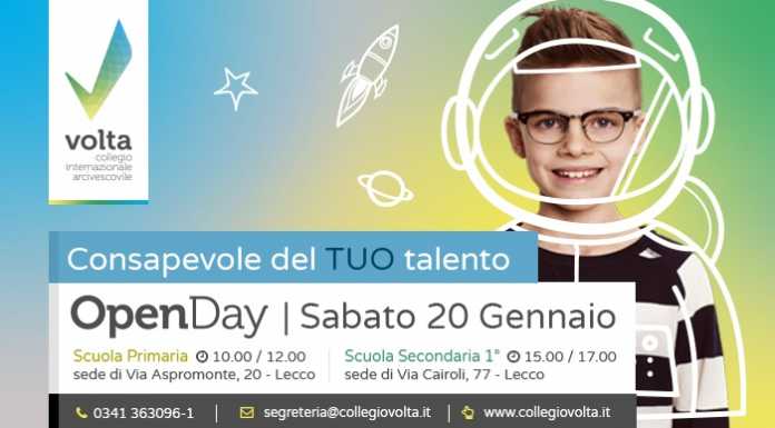 A gennaio il Collegio Volta è OPEN!