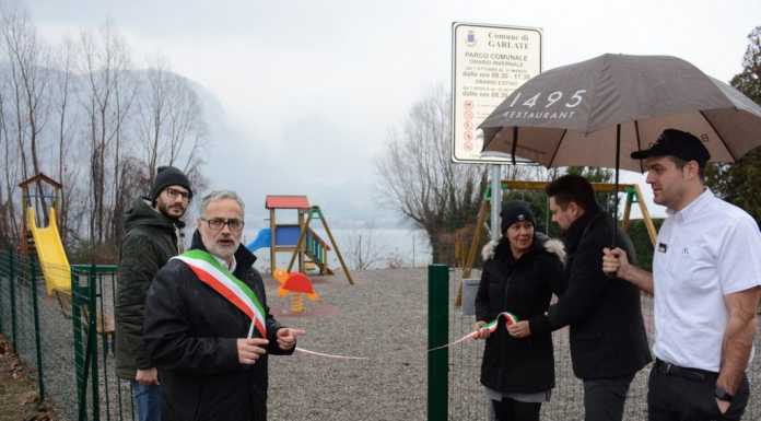 Garlate: inaugurato il nuovo parchetto, i giochi li dona Mc Donald’s