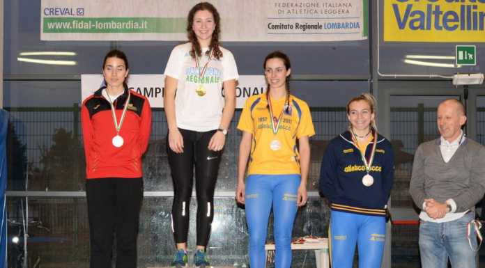 Atletica Lecco. Oro, doppio argento e bronzo ai regionali indoor