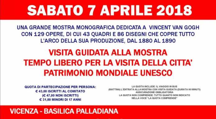 Gita a Vicenza alla scoperta di Van Gogh con il Comitato Gemellaggi