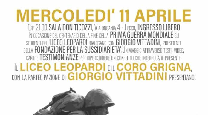 “1918-2018: Guerra e pace”, serata di riflessioni con il Liceo Leopardi