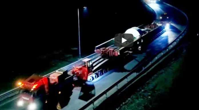 In un video di Anas il “viaggio del gigante” da Genova al Sondriese