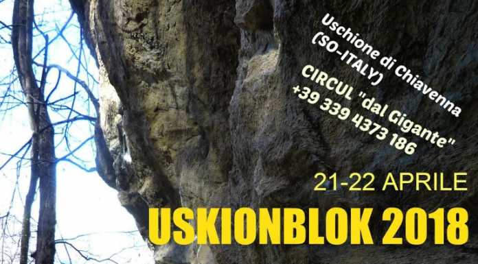 Valchiavenna, il 21 e il 22 aprile il raduno boulder Uskionblock