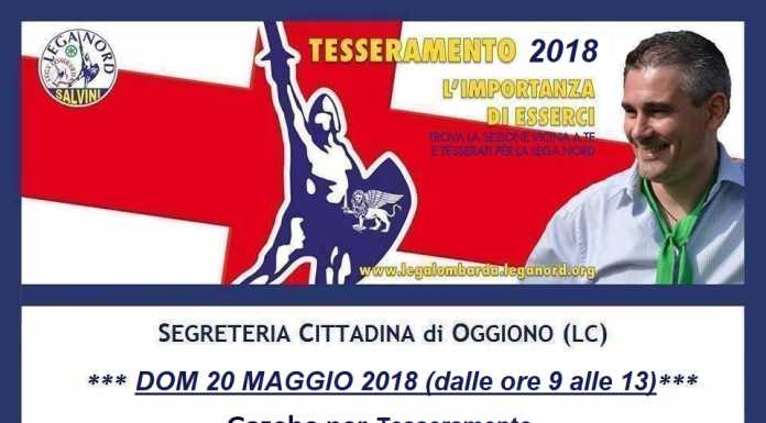 Lega Nord in piazza per il tesseramento, nel ricordo di Emilio Torti