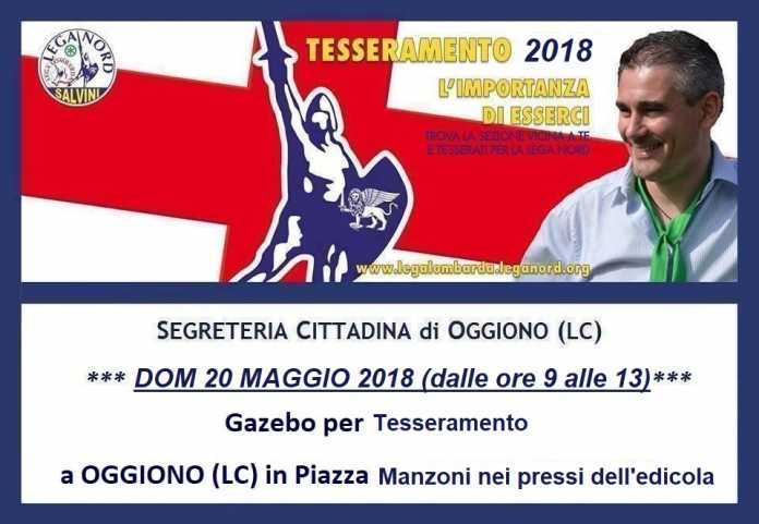 DOM 20.05.18 - Gazebo a OGGIONO in Piazza Manzoni