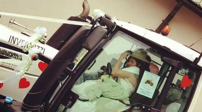 A Morterone un matrimonio unico, Marco e Sabrina sposi… su un trattore