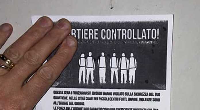 Volantini di Forza Nuova affissi davanti ai sindacati. “Provocazione”