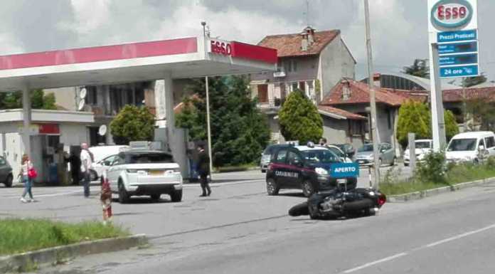Calolzio. Incidente auto e moto in corso Europa: soccorso 56enne