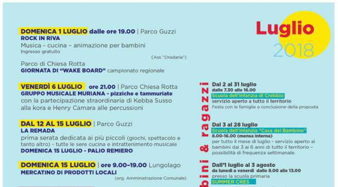 Abbadia. Tutte le manifestazioni in programma a luglio