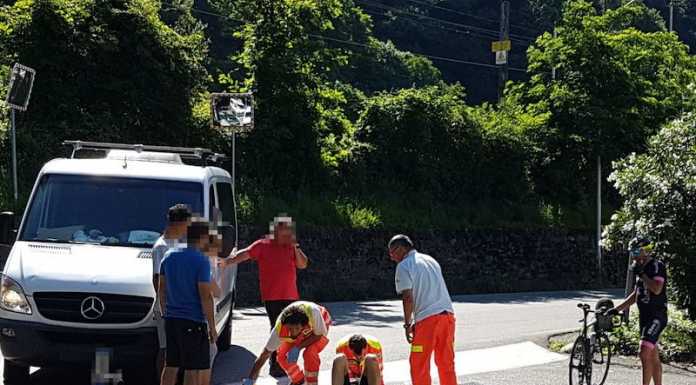 Dervio, incidente lungo la Provinciale, soccorso un ciclista