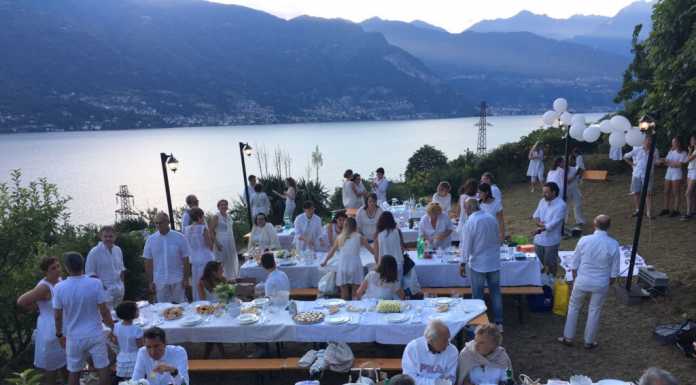 Un bellissimo panorama per la Cena in Bianco di sabato a Dervio