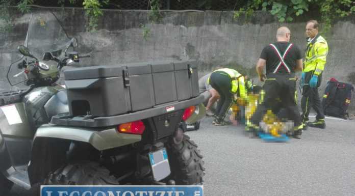 Incidente col quad, un ferito e code sulla vecchia Lecco-Ballabio