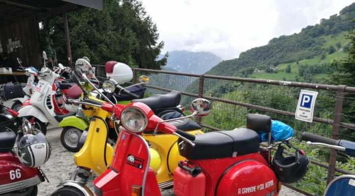 Vespe in quota, successo per il raduno a Morterone