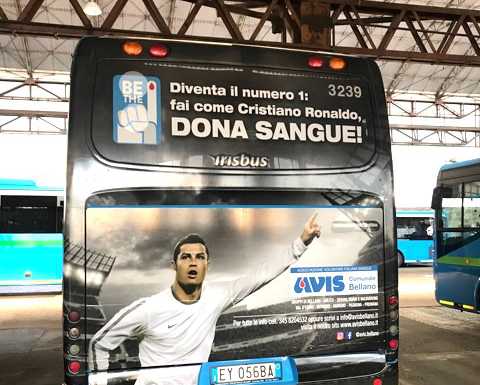 Cristiano Ronaldo testimonial d’eccezione per l’Avis di Bellano