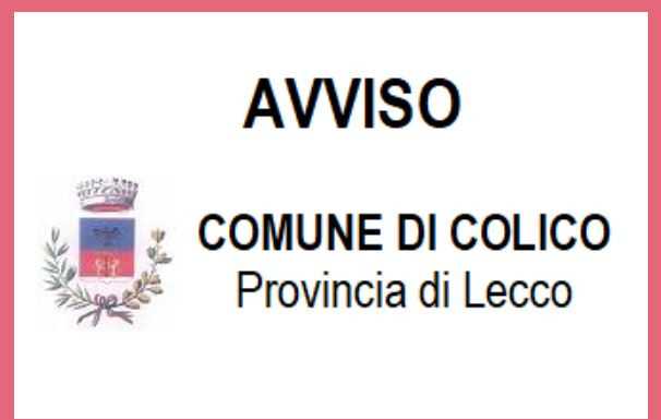 AVVISO – Comune di Colico (Provincia di Lecco) Avviso Annuncio Comune di Colico