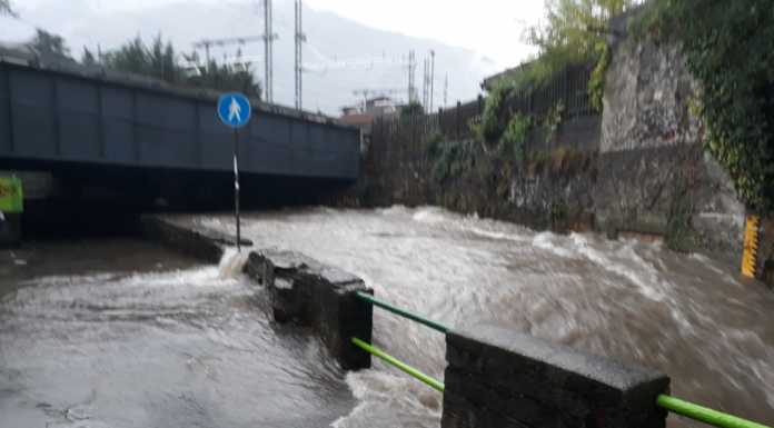 Allerta meteo in ‘rosso’, Caldone oltre i limiti, frana alla Culmine