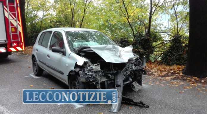 Incidente a Galbiate. Scontro frontale fra due auto, tre i feriti