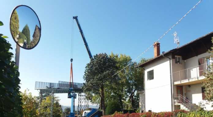 Giù il ponte dell’ex teleferica Holcim, sabato notte chiude la Lecco-Como