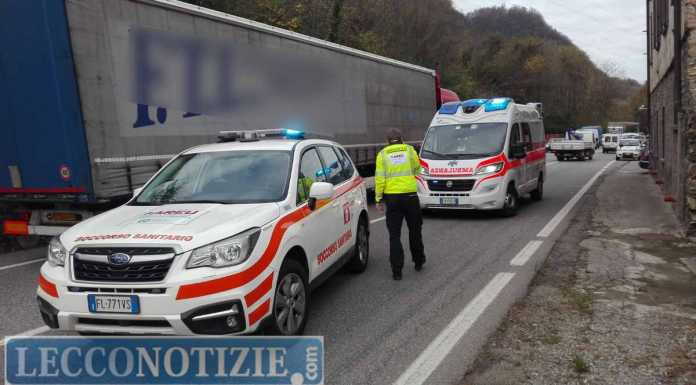 Olginate. Ciclista a terra sulla provinciale, forse urtato da un veicolo
